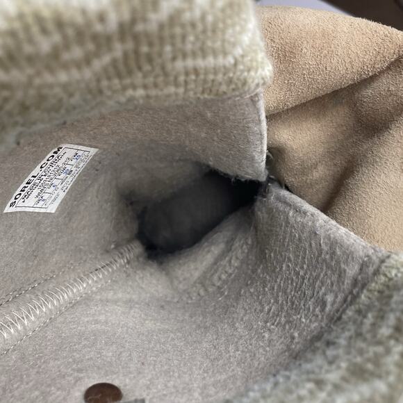 SOREL Joan Of Arctic Premium Tall Boots Women 8 Winter Waterproof Suede Wool - Picture 6 of 9